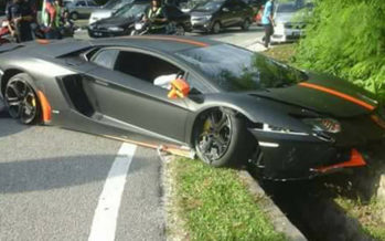 Βαριά τραυματισμένη μια Lamborghini Aventador