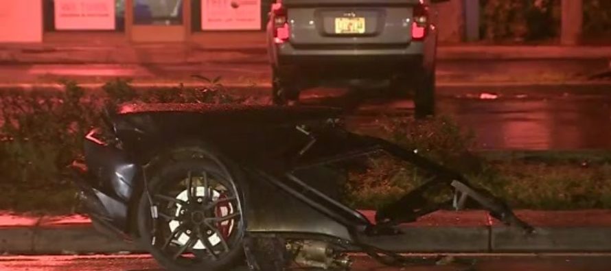 Μια Lamborghini συγκρούστηκε και κόπηκε στη μέση (video)