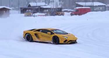 Οι Lamborghini Huracan και Aventador S γλιστρούν στο χιόνι (video)