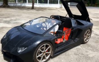 Lamborghini Aventador Roadster με κινητήρα μοτοσικλέτας (video)