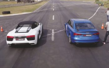 Ενδοοικογενειακή κόντρα για τα Audi RS3 Sedan και R8 V10 Spyder (video)