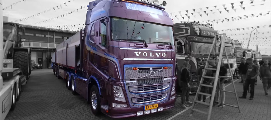 Το μωβ φορτηγό Volvo που χρειάστηκε 800 ώρες εργασίας (video)