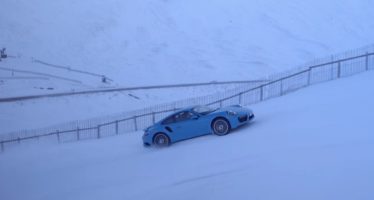 Δείτε την Porsche 911 Turbo S να ανεβαίνει πίστα του σκι (video)