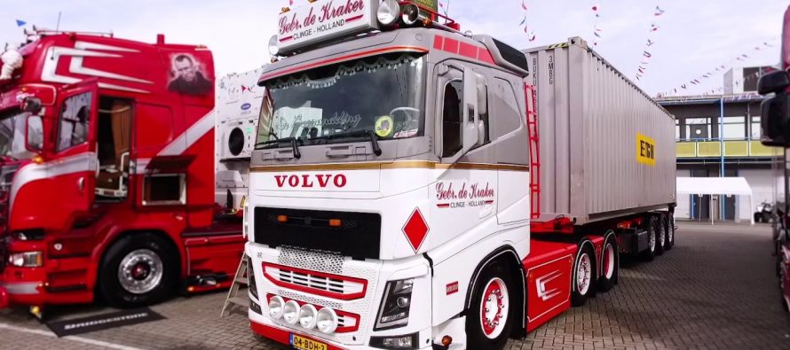 Ένα φορτηγό Volvo FH  του 2013 με ρετρό διακόσμηση (video)