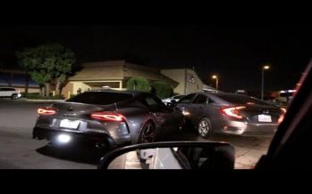 Toyota Supra τράκαρε Honda Civic και την κοπάνησε (video)