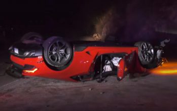 Βρέθηκε αναποδογυρισμένη μια Lamborghini-αγνοείται ο οδηγός της (video)
