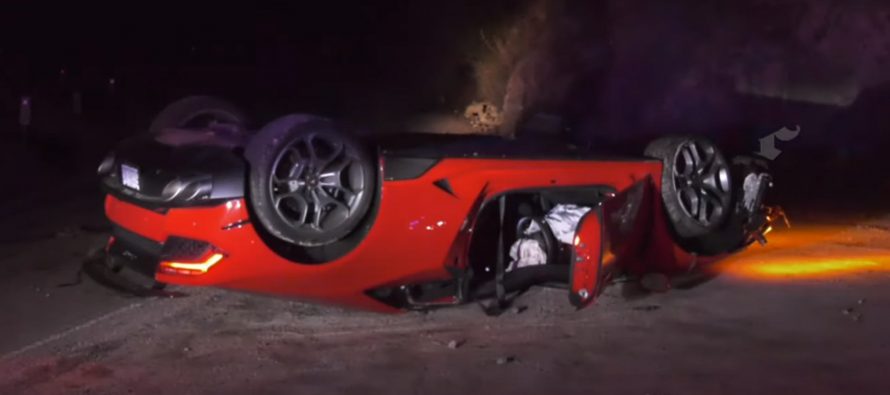 Βρέθηκε αναποδογυρισμένη μια Lamborghini-αγνοείται ο οδηγός της (video)