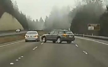 Δείτε πως ένα Lexus έστειλε στο χαντάκι το Subaru (video)