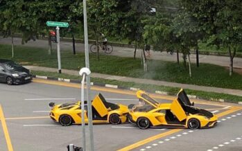 Τράκαραν μεταξύ τους δυο ολόιδιες Lamborghini! (video)