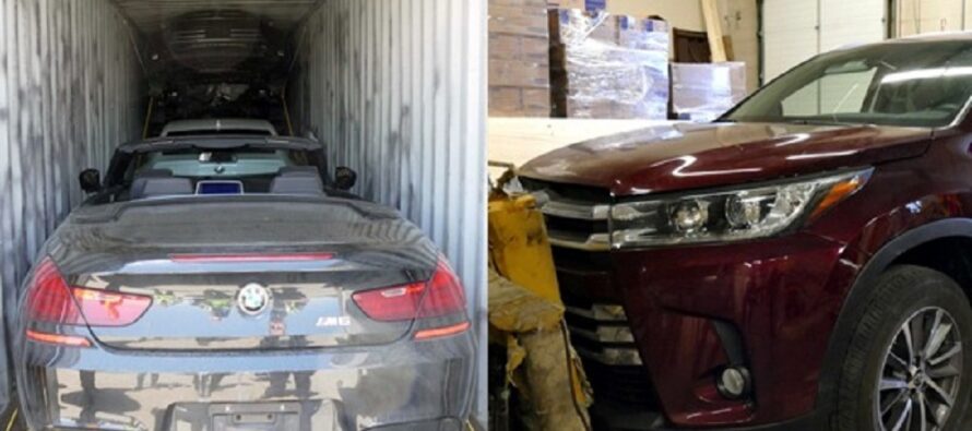 Δεκάδες κλεμμένα αυτοκίνητα βρέθηκαν μέσα σε κοντέινερ