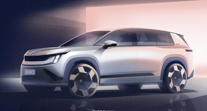 Skoda Peaq: Τα πρώτα σκίτσα του νέου ηλεκτρικού επταθέσιου SUV